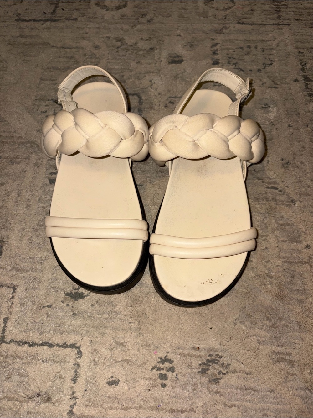 Indigo Cream Braided Strap Sandals